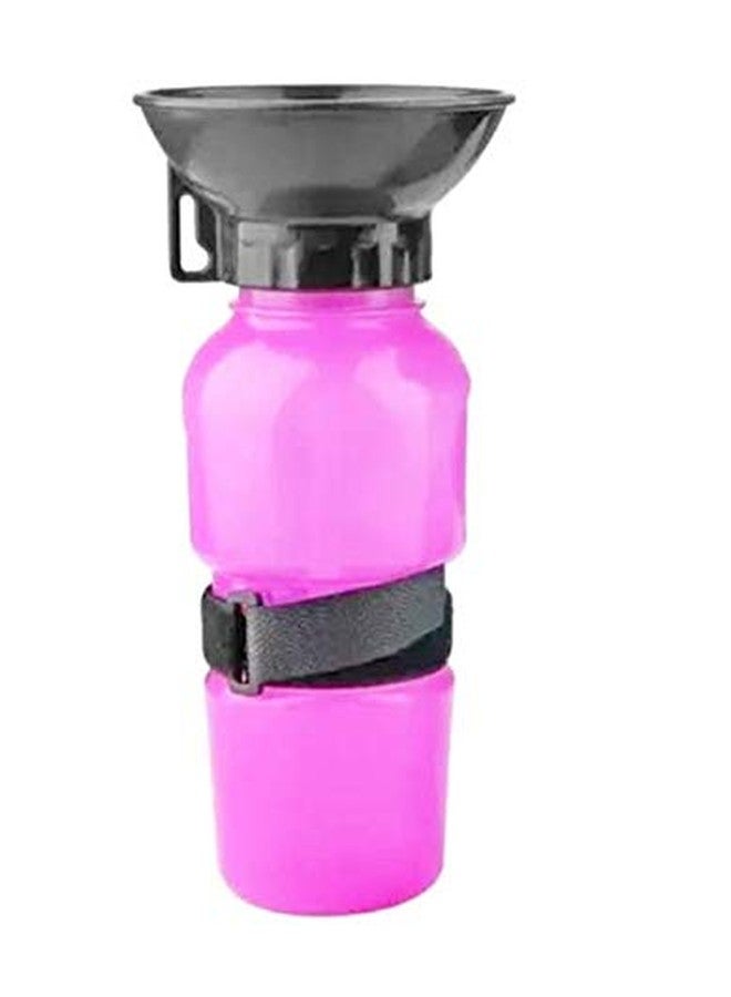 Nightstar Plastic Portable Aqua Dog Travel Water Bowl Bottle Sipper for Pets Dog (Pink) - Image 1